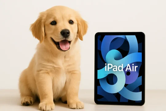 Utforska hundvalpar och Apple iPad Air: Enkel teknik för alla