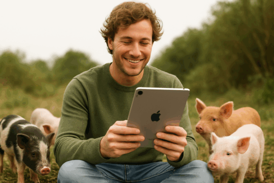 Utforska minigrissafari på din Apple iPad Air