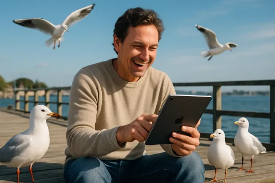 Fiskmåsar och iPad Air: vanor, foto och smarta nybörjartips